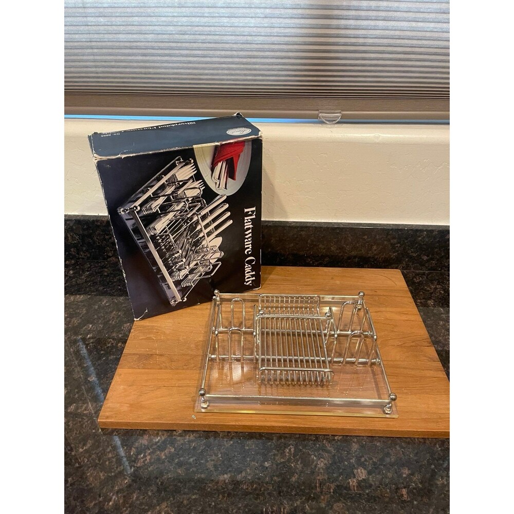Towle Leonard Silver Plated Flatware Caddy Organizer